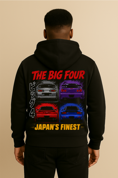 JDM Big Four Hoodie Japan Supercar Tuner Geschenk