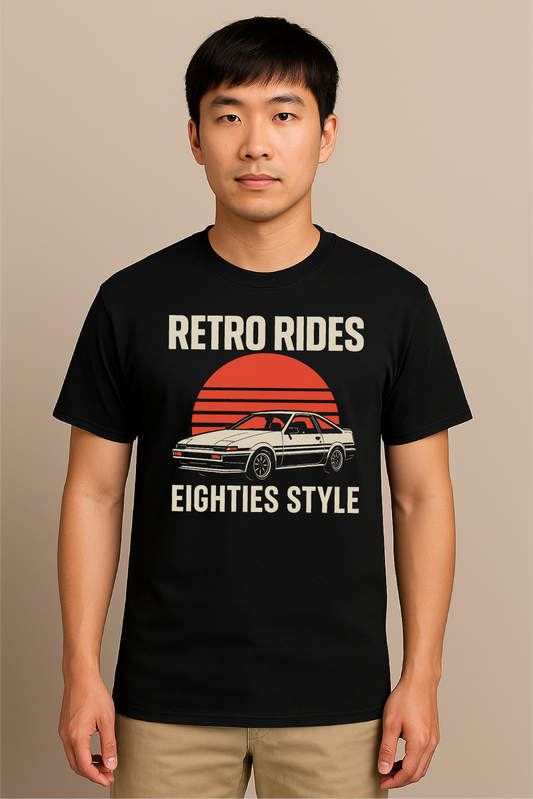 Retro Rides T-Shirt – Eighties Style & JDM Vibes