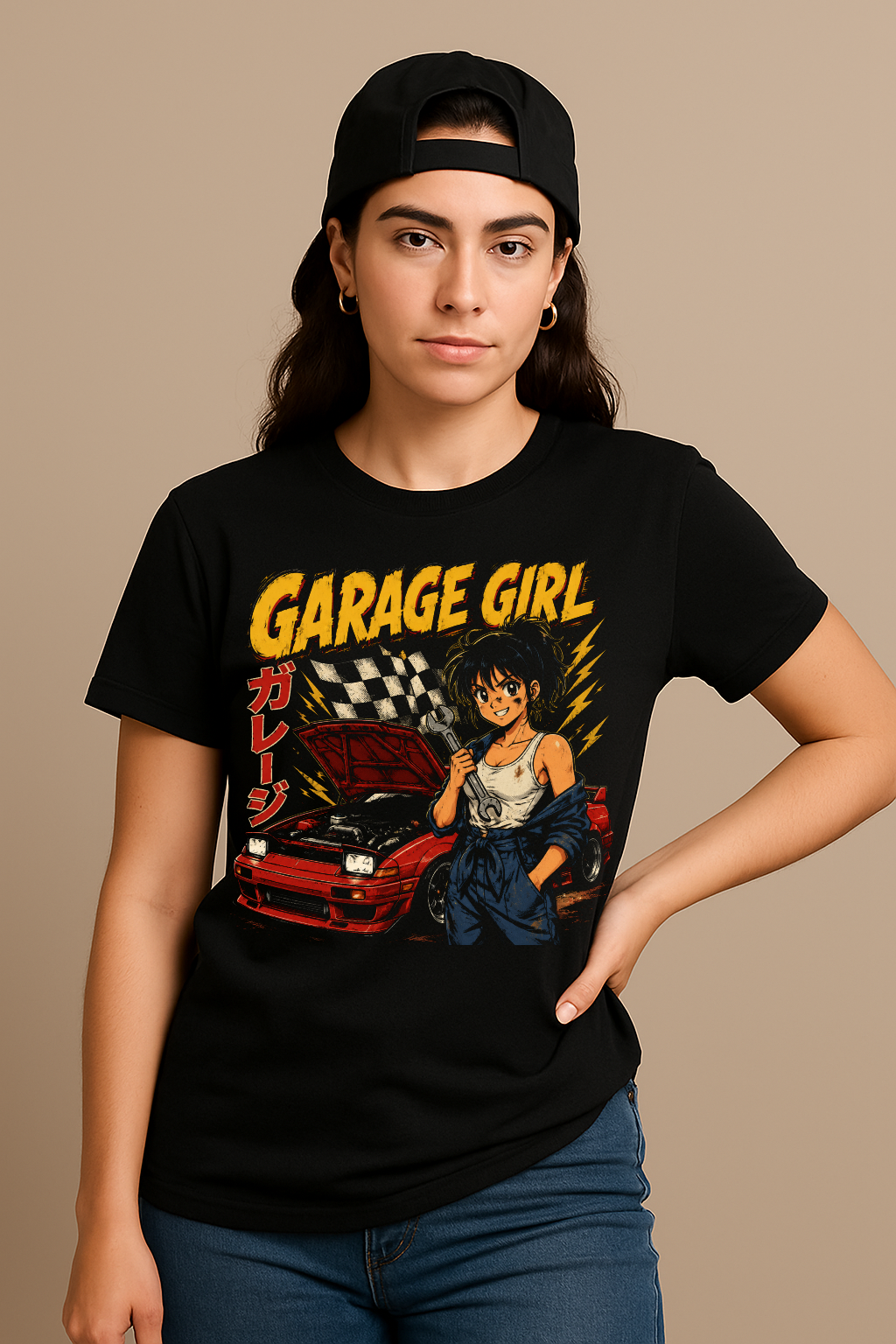 Garage Girl Anime JDM Manga Tuning Damen Shirt
