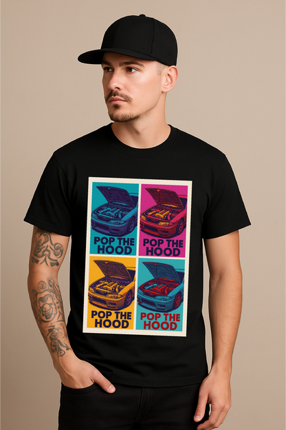 Pop the Hood – JDM Engine Art in Pop-Art Style