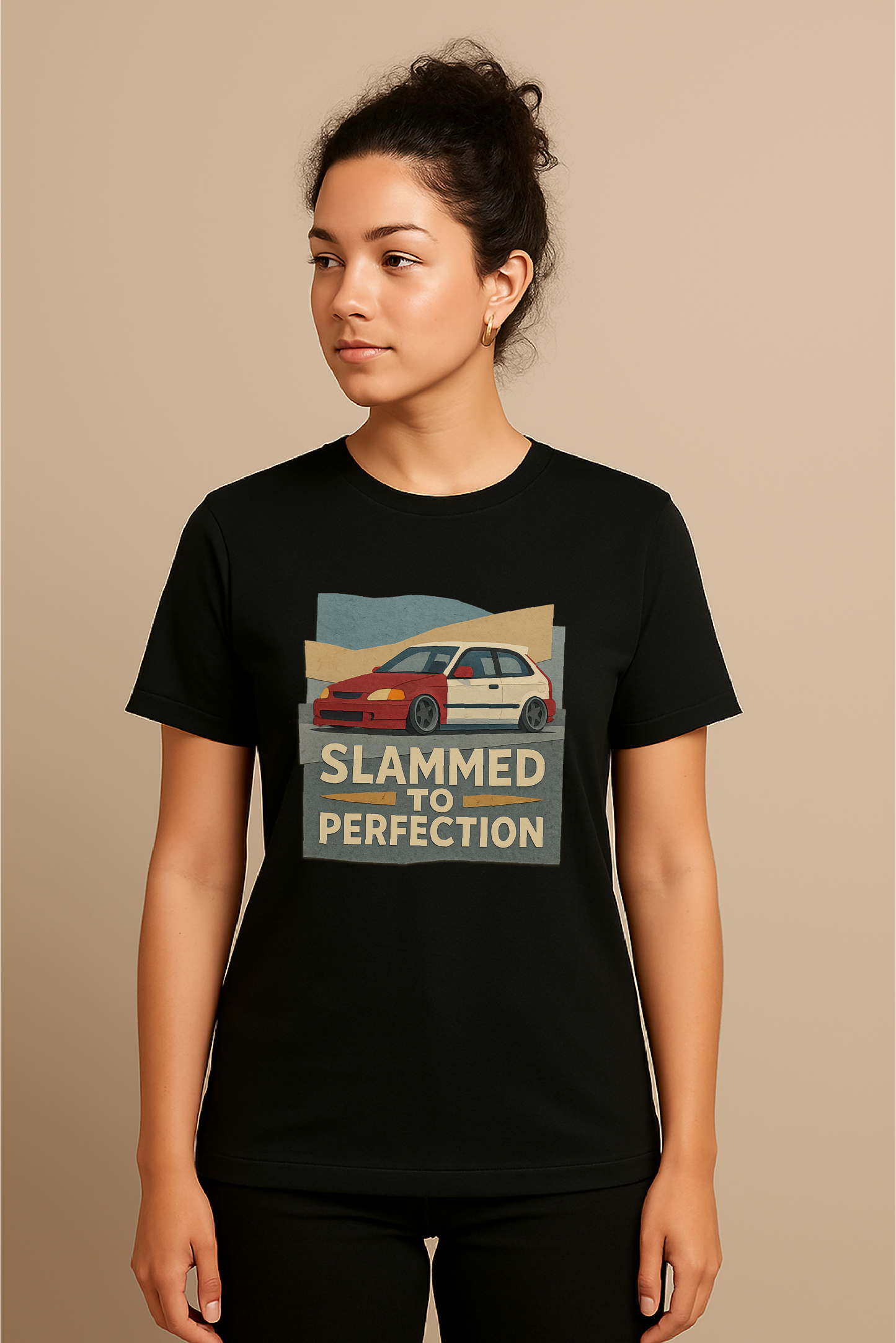 Slammed to Perfection – 90s JDM Hatchback T-Shirt