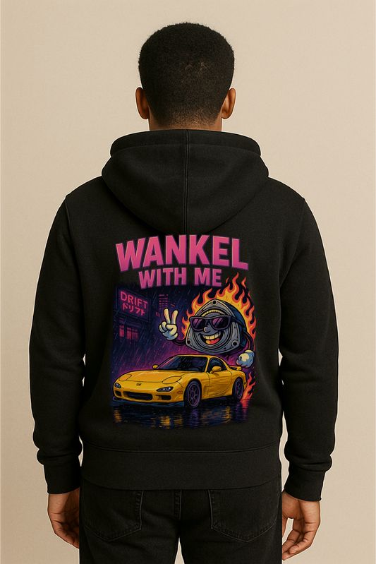 Wankel With Me – Neon Rotary Drift Hoodie